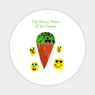 Ice Cream Faces Drawing Magnet